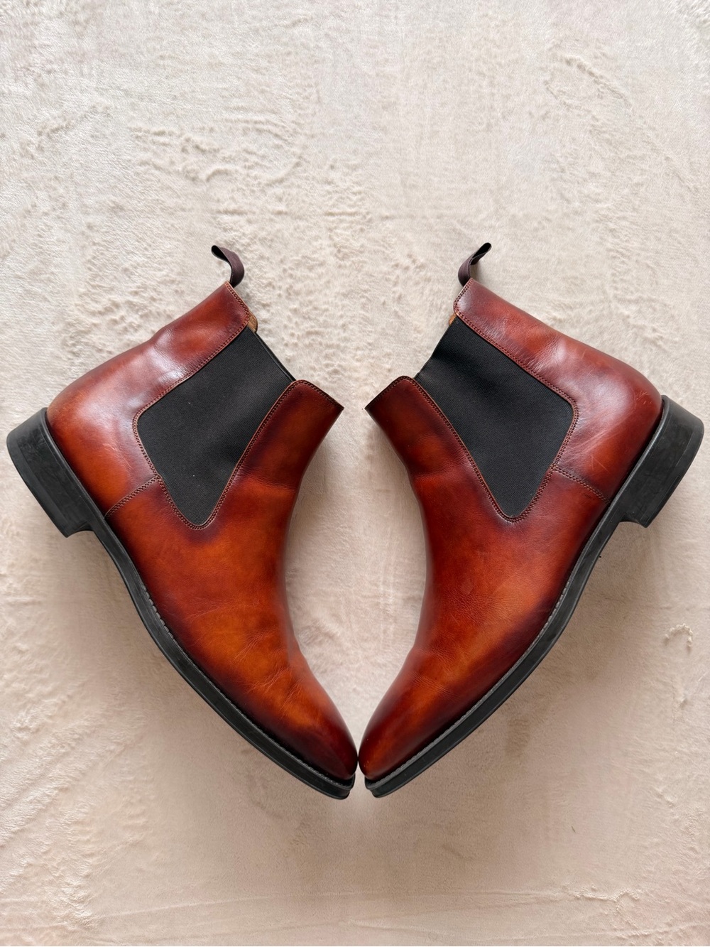 Magnanni Men's Chelsea Boots in Burnt Brown 9